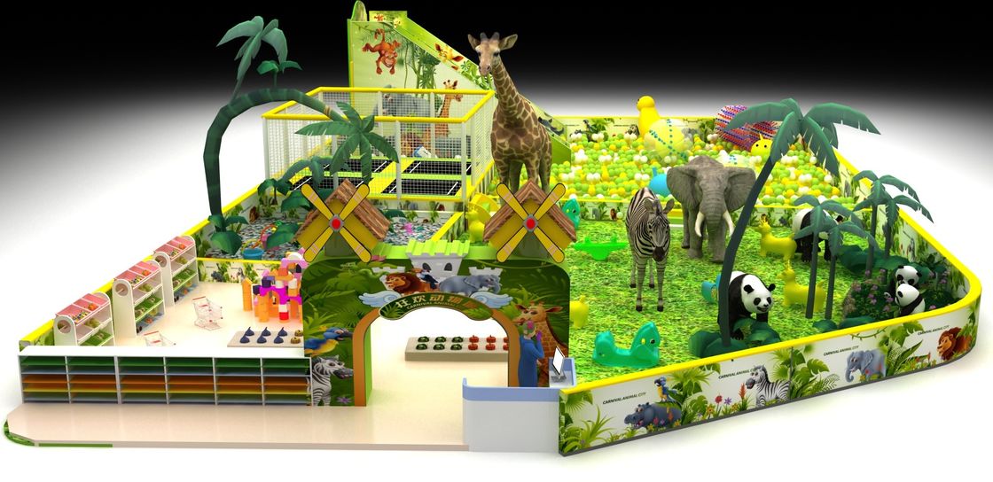 Kişiselleştirilmiş Jungle Oyun Alanı Takım elbise kaydırma Yumuşak Oyun Alanı Çocuk Oyun Alanı Ekipmanı İç mekan Çocuk Oyun Alanı kaydırma